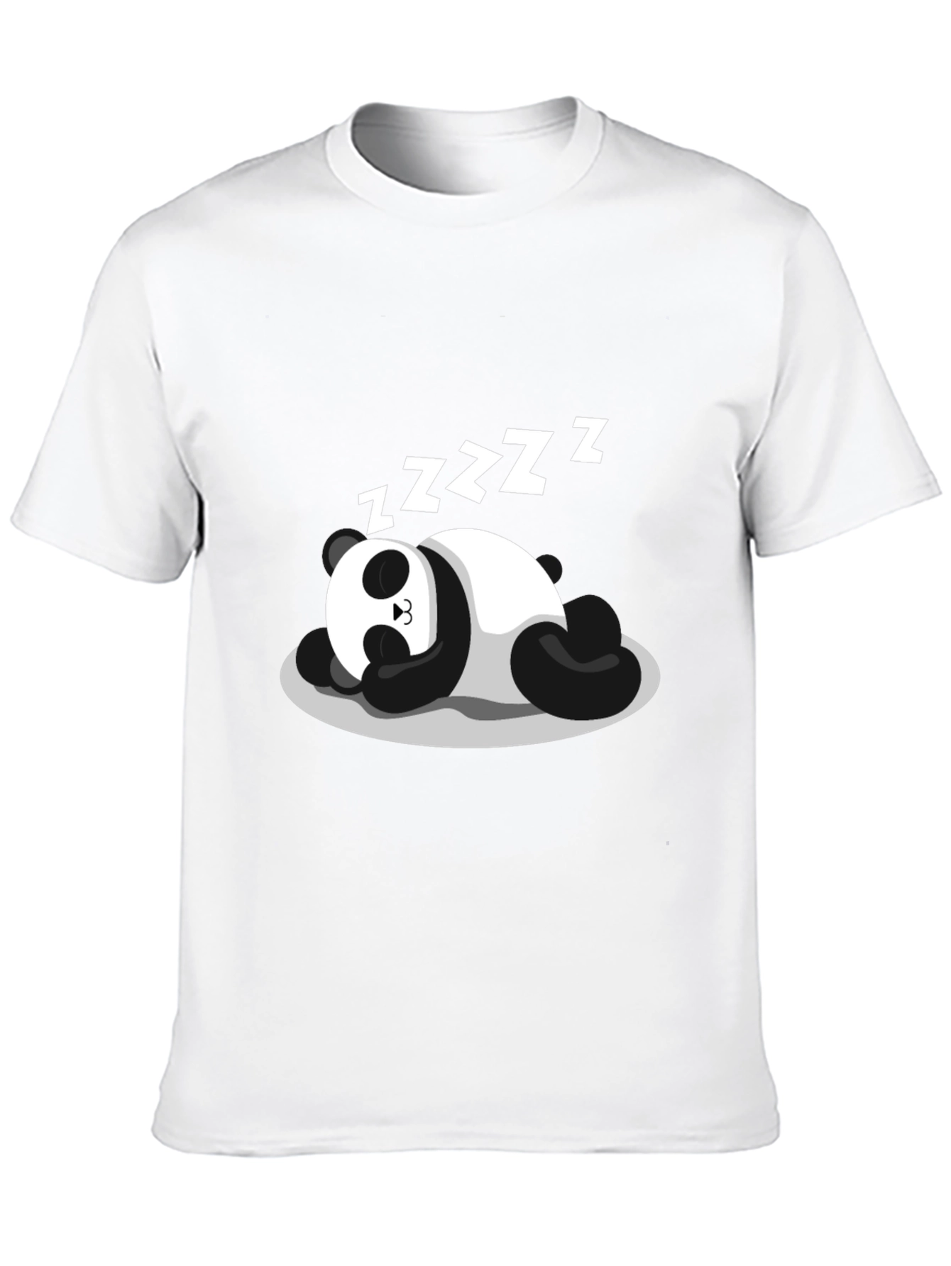 Sleeping Panda Graphic Tee - Black Cotton Comfort