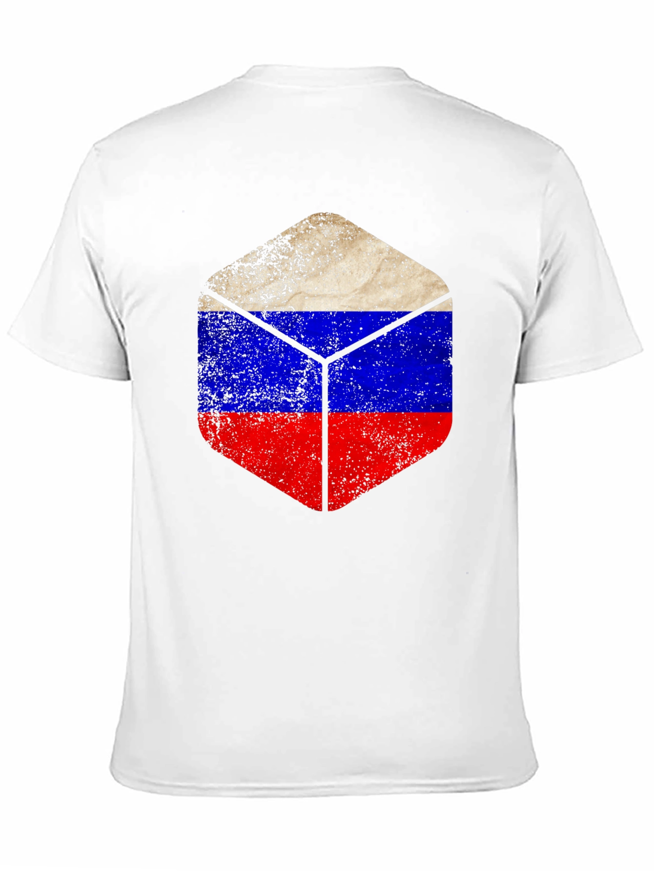 Mens Black Russia Flag Graphic T-Shirt