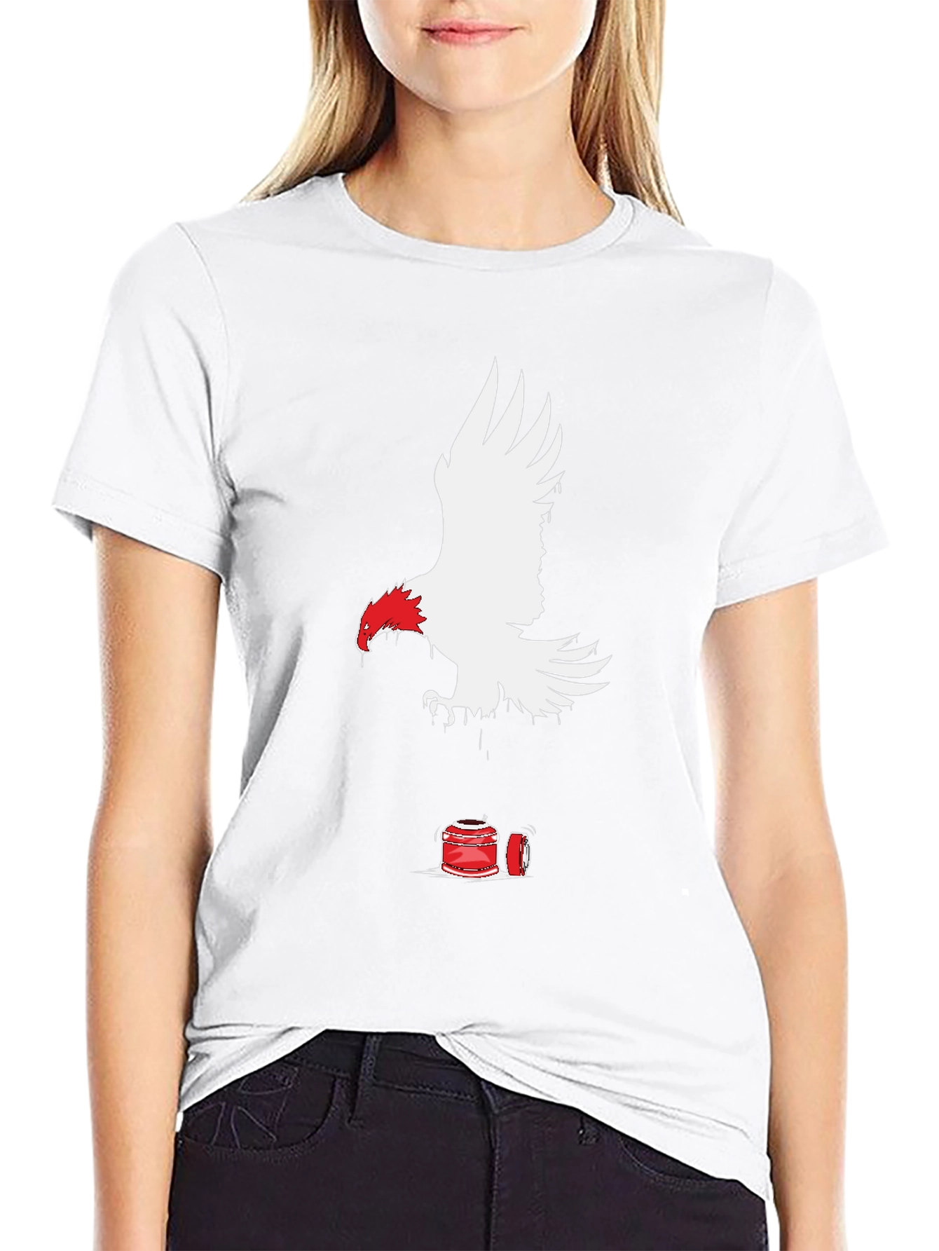 Eagle & Paint Splatter Graphic T-Shirt