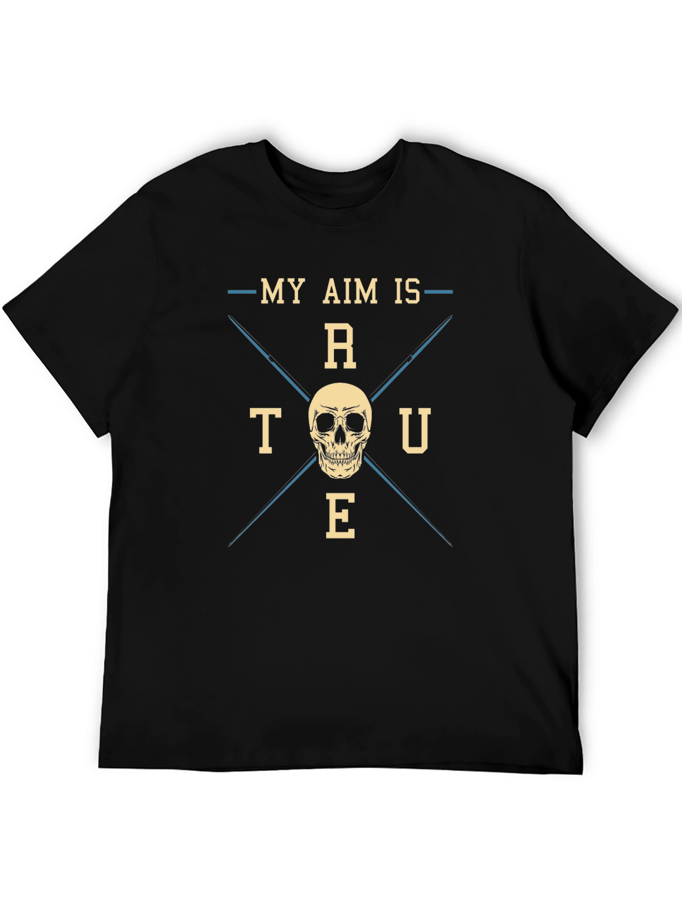 My Aim is True Skull Graphic Tee - Black