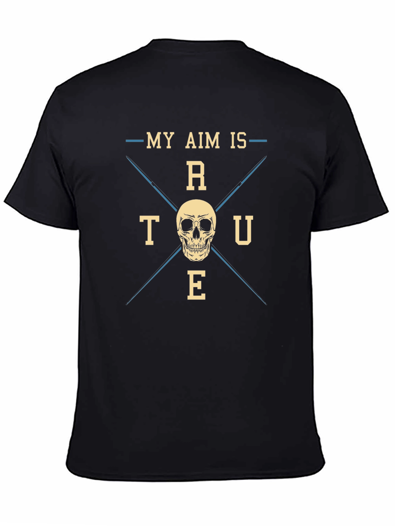My Aim is True Skull Graphic Tee - Black