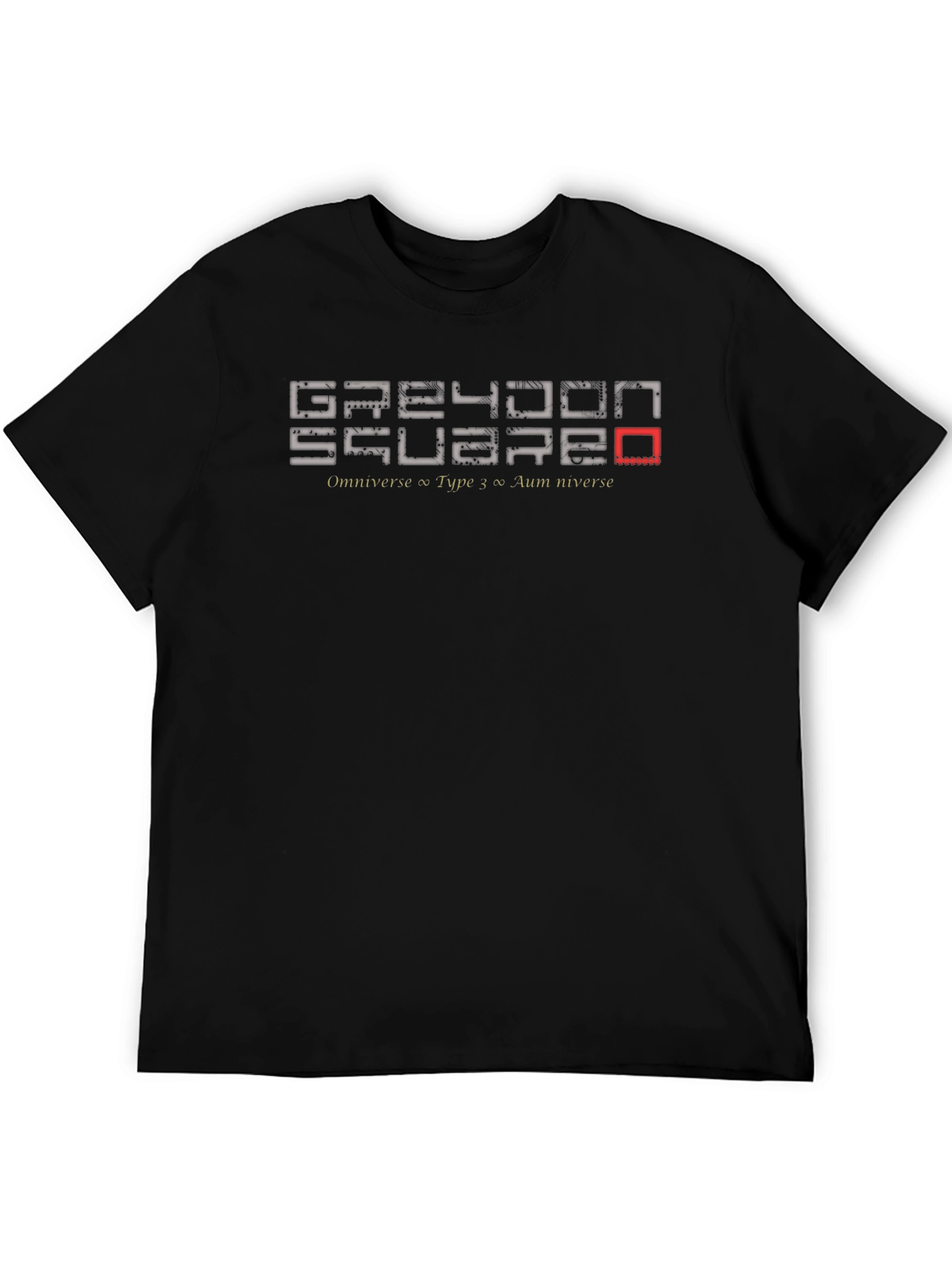 Graydon Square Black T-Shirt: Tech Style