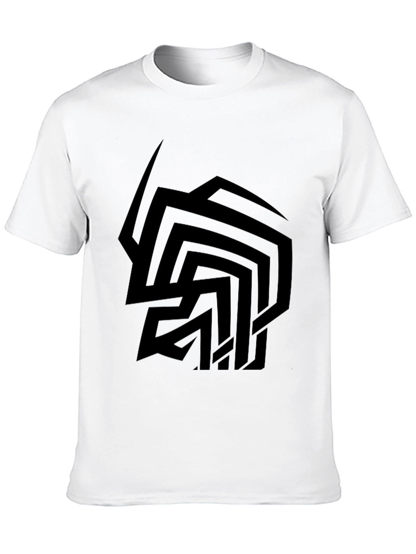 Abstract Graphic Print Mens Black T-Shirt