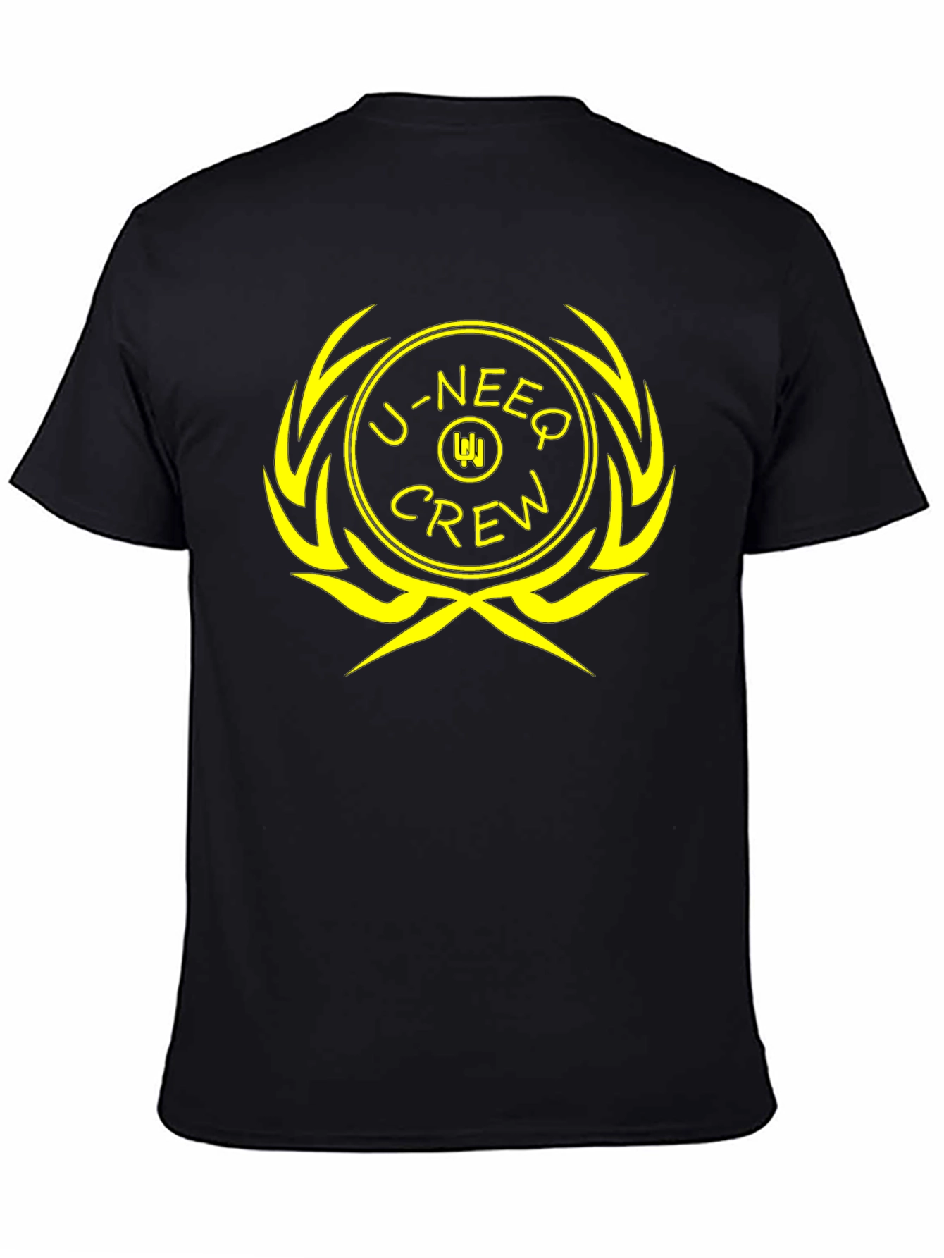 U-NEEQ Crew Black Graphic T-Shirt