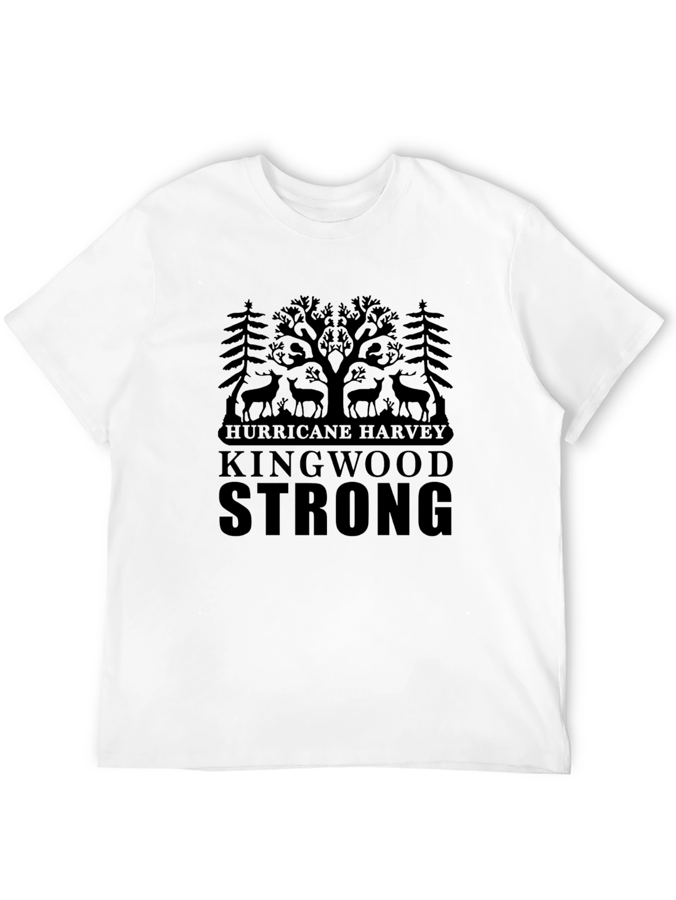 Kingwood Strong Hurricane Harvey Black T-Shirt
