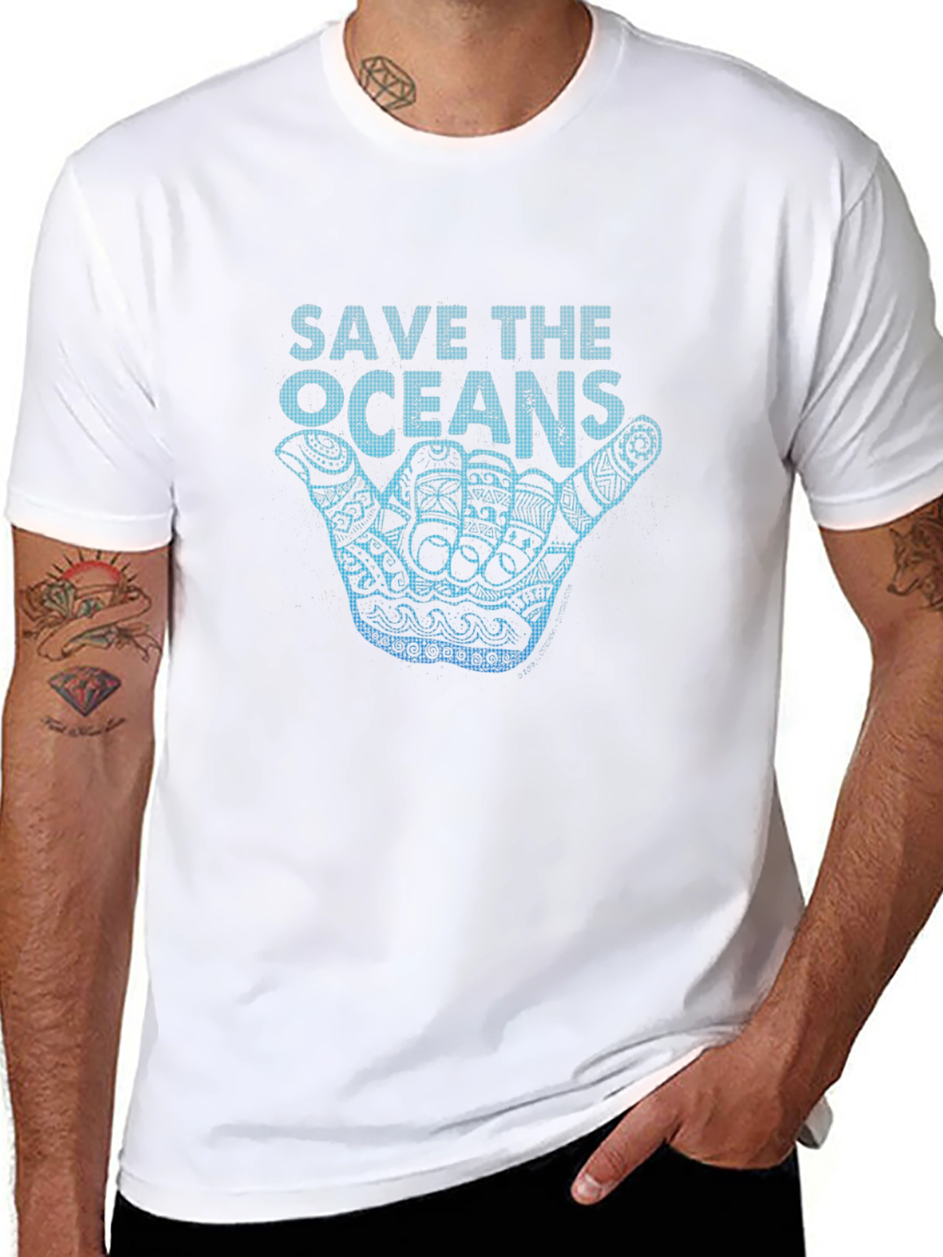 Save The Oceans Graphic T-Shirt Black