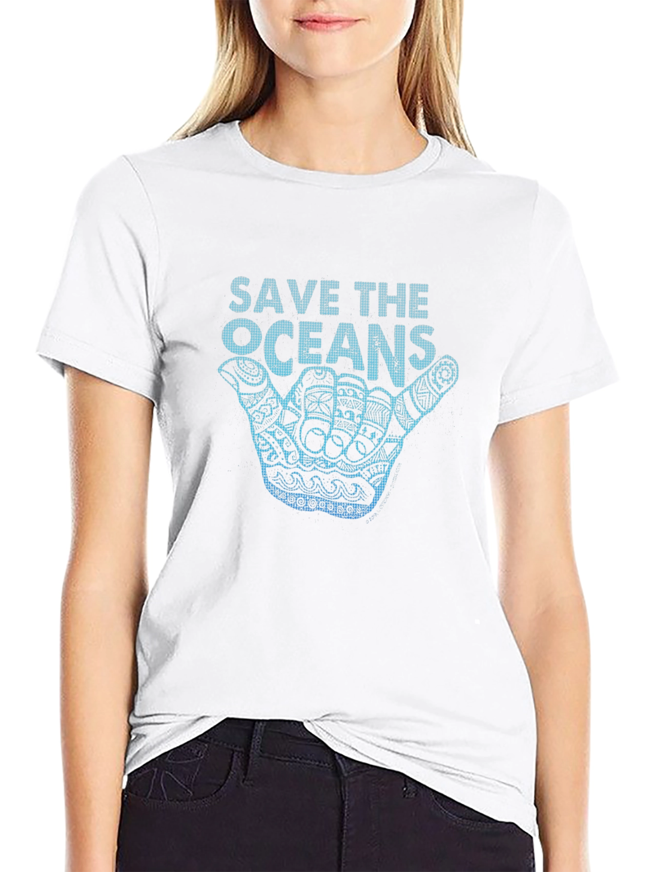 Save The Oceans Graphic T-Shirt Black