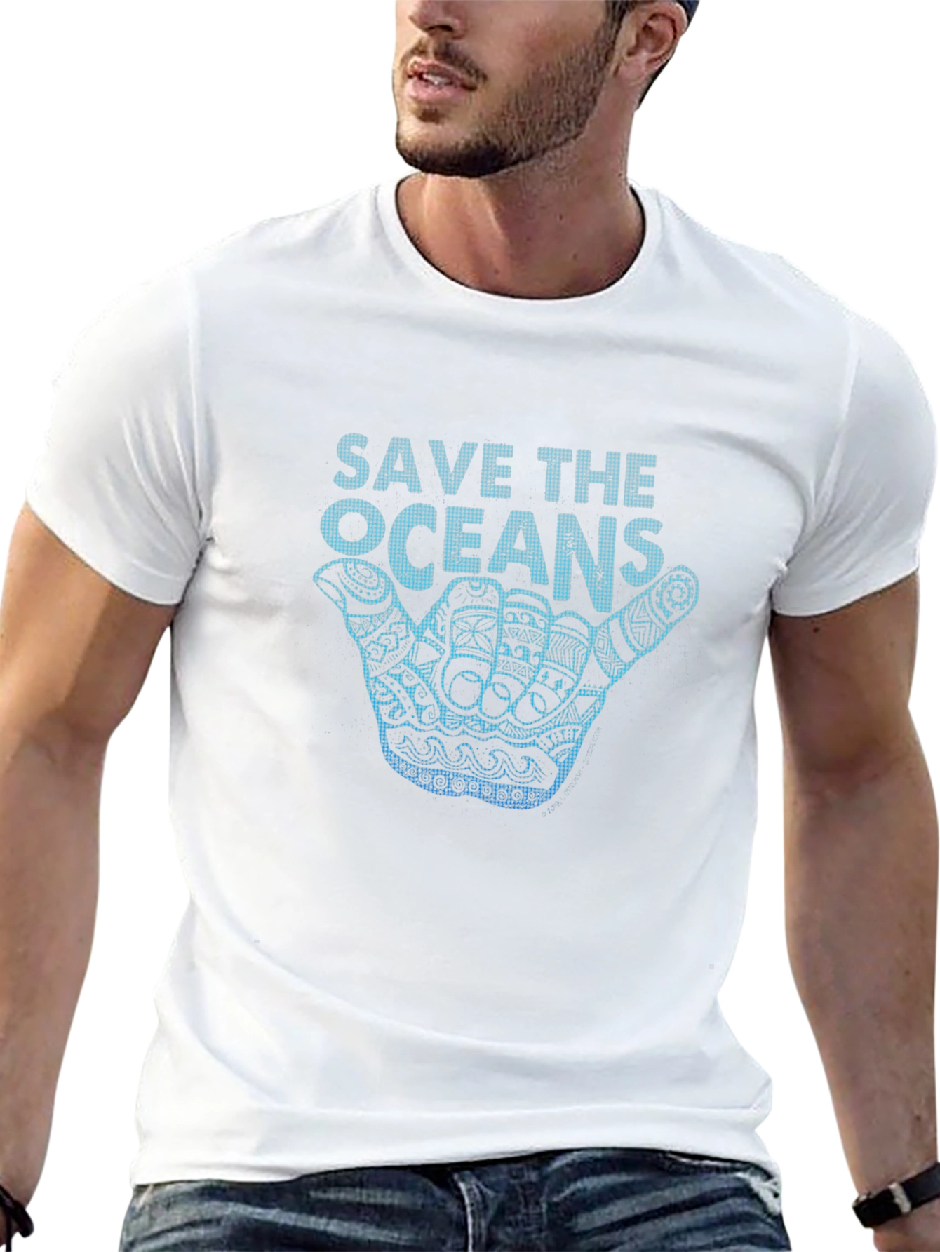 Save The Oceans Graphic T-Shirt Black