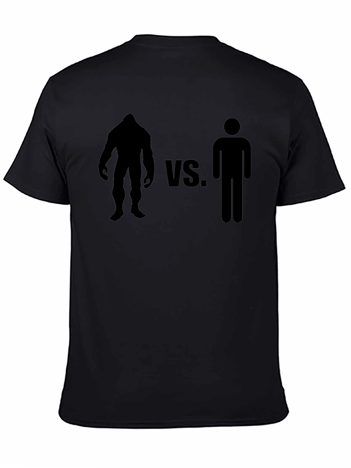 Bigfoot vs. Man Black T-Shirt