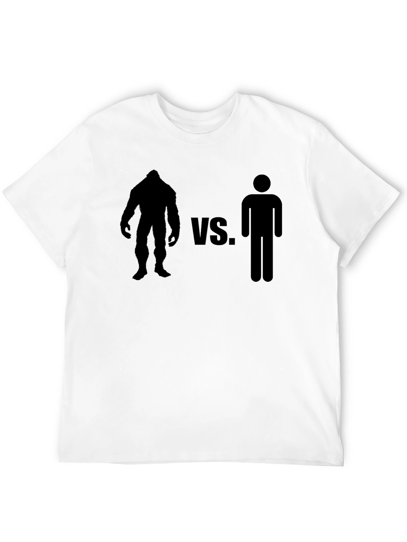 Bigfoot vs. Man Black T-Shirt