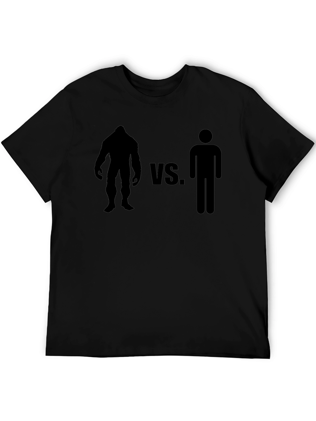 Bigfoot vs. Man Black T-Shirt