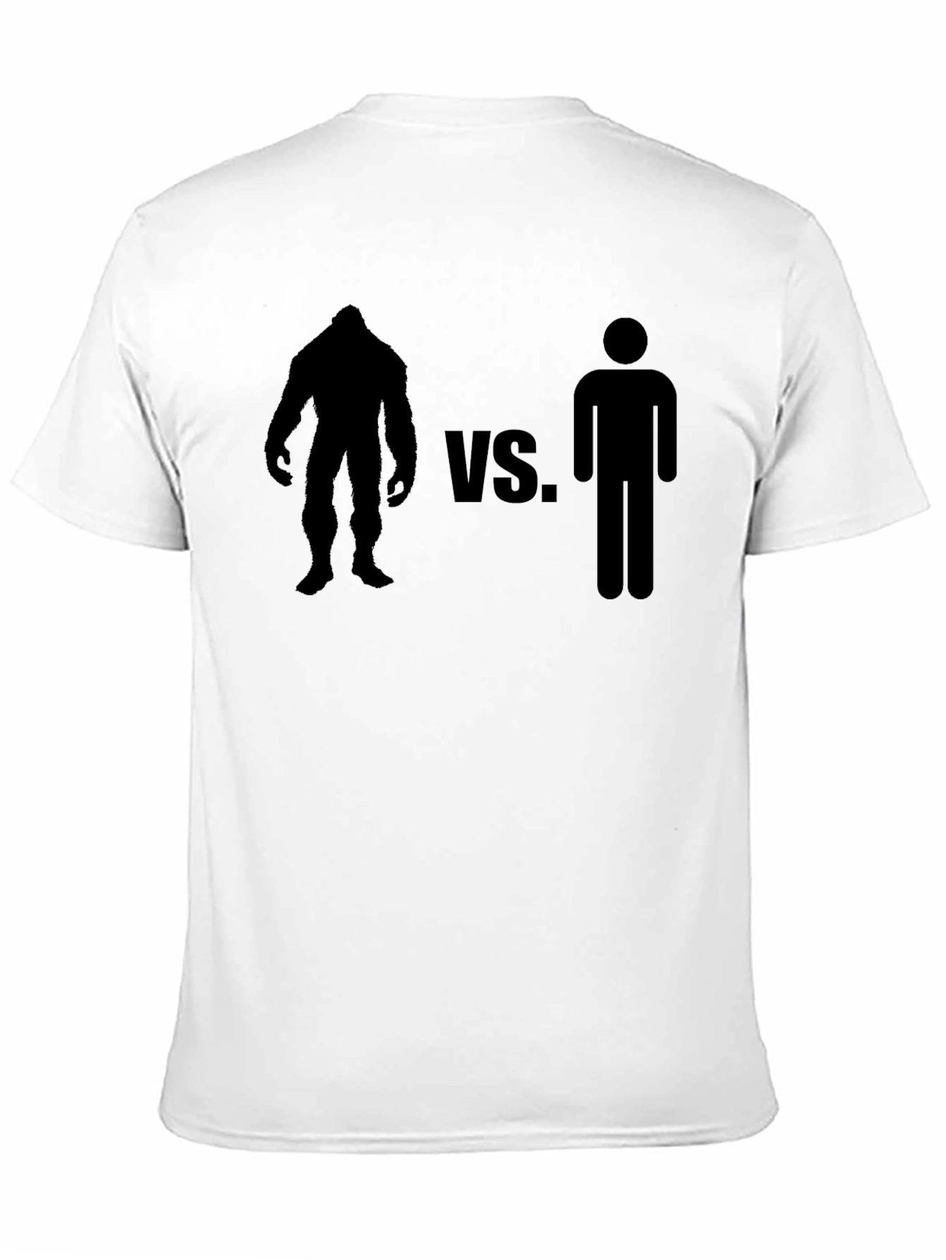 Bigfoot vs. Man Black T-Shirt