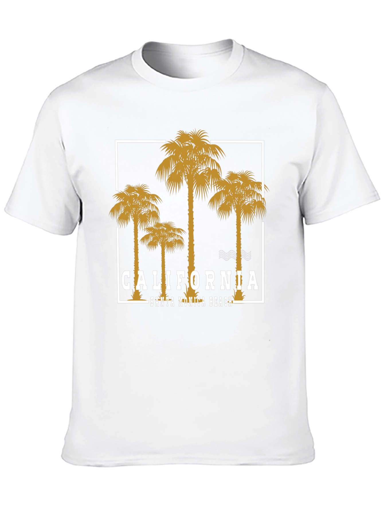 California Santa Monica Beach Graphic T-Shirt