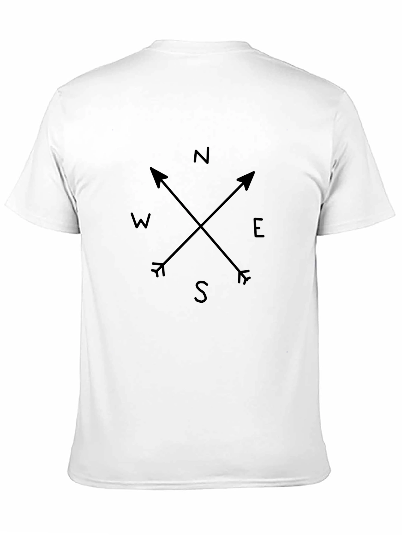 Compass Arrows Graphic Tee - Mens Black T-Shirt