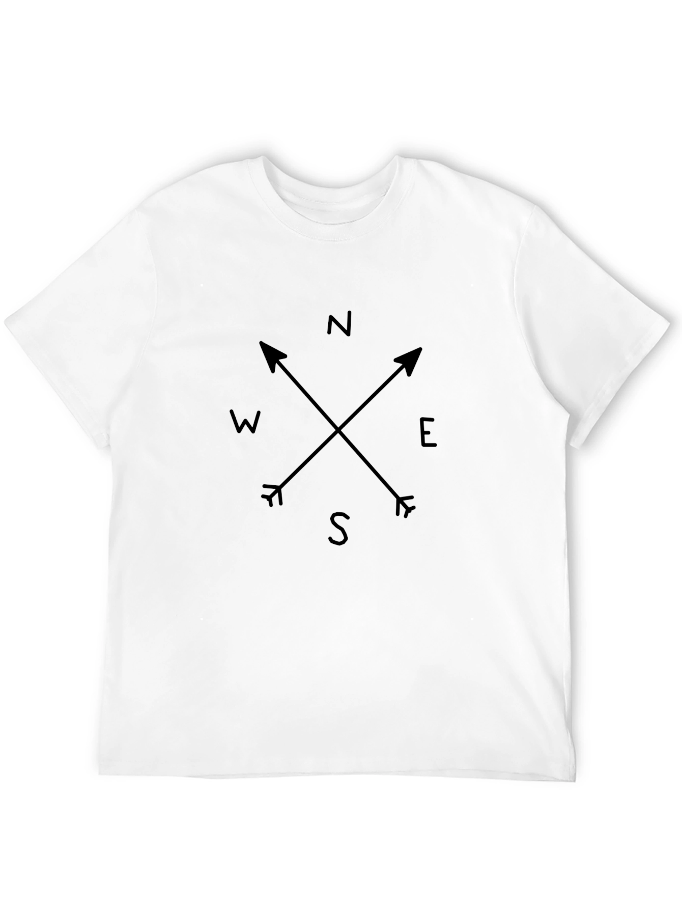 Compass Arrows Graphic Tee - Mens Black T-Shirt