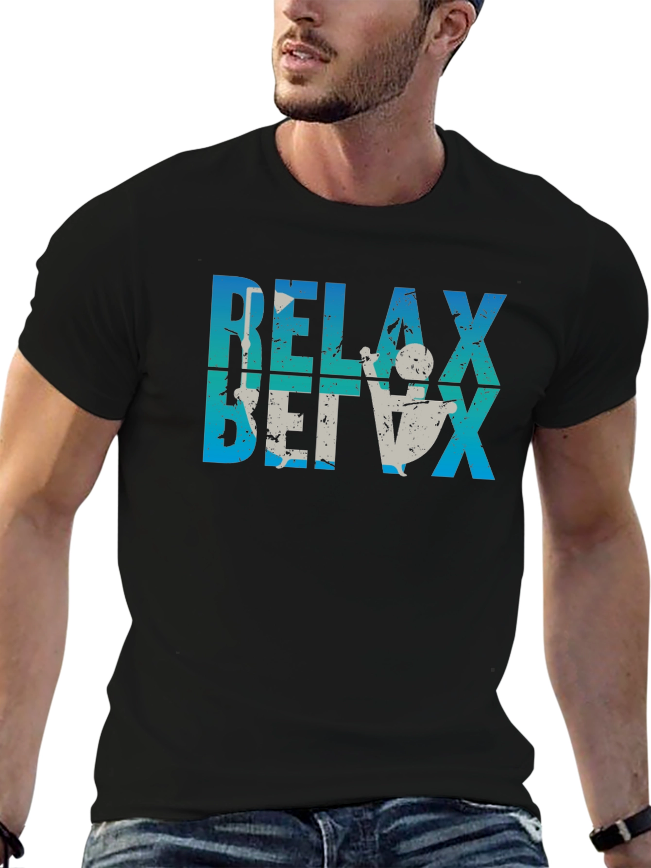 Relax T-Shirt Fun Tee Casual Wear Relaxing Theme Shirt