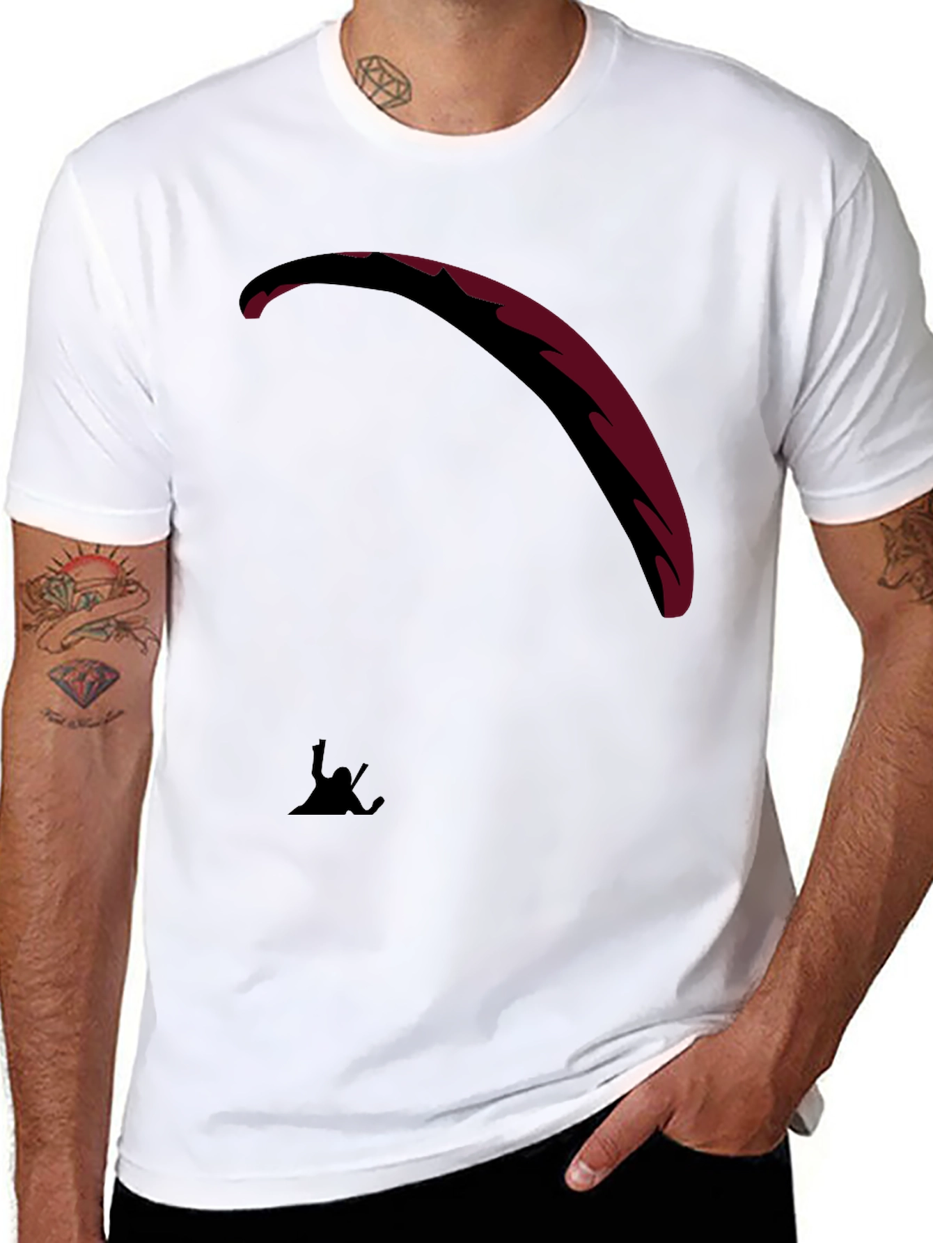 Black Paragliding T-Shirt - Adventure Ready!