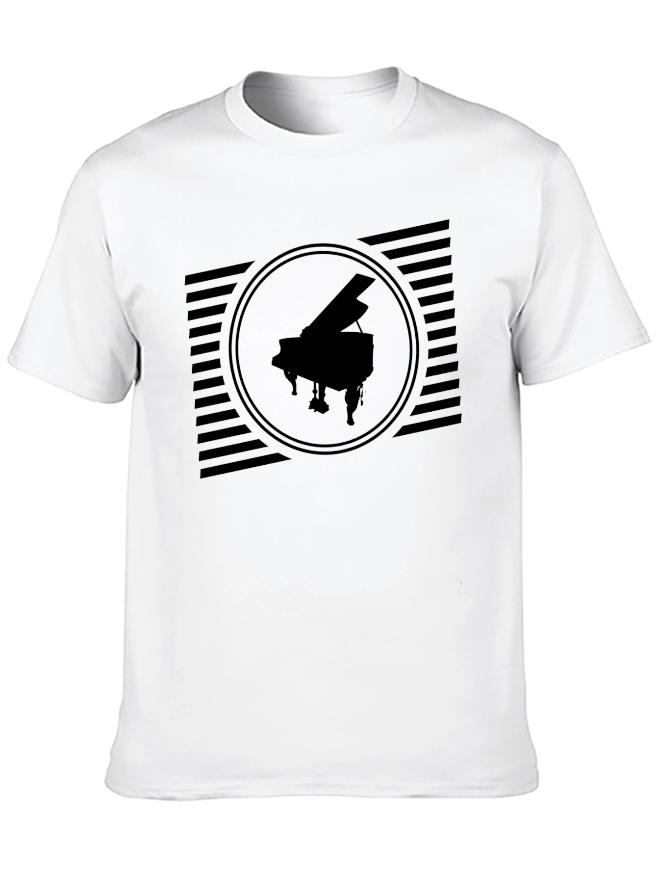 Grand Piano Graphic Tee - Black Unisex