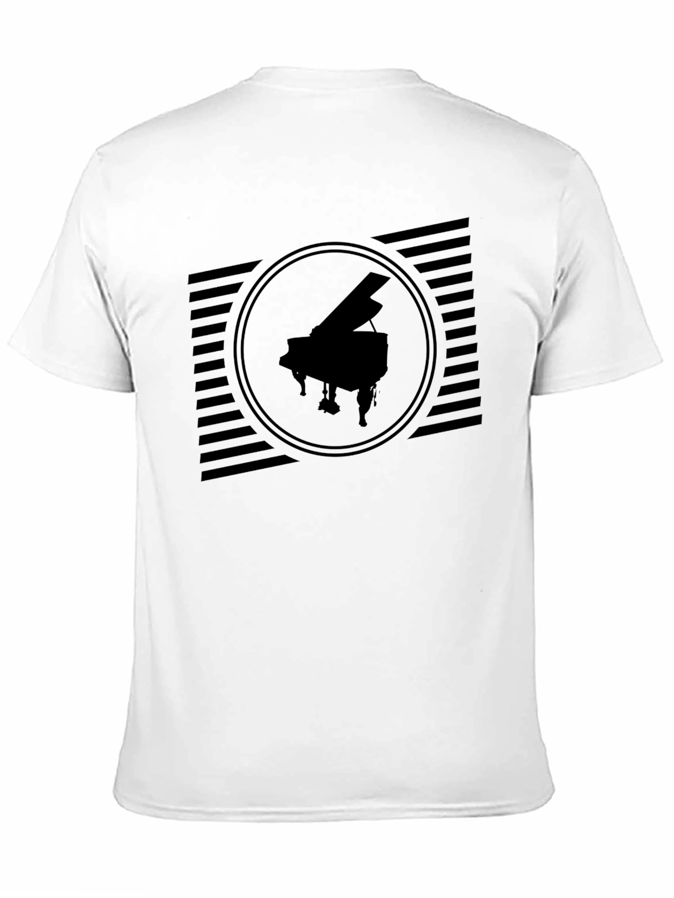 Grand Piano Graphic Tee - Black Unisex