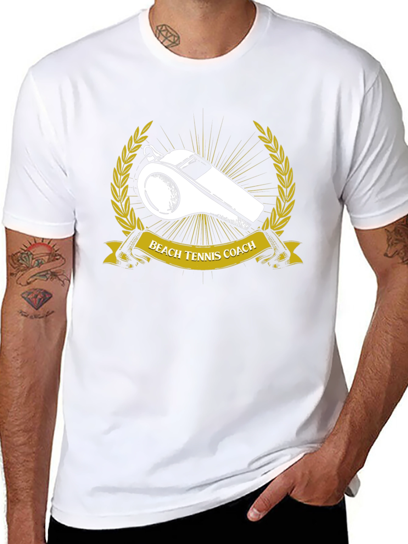 Beach Tennis Coach Whistle Graphic T-Shirt