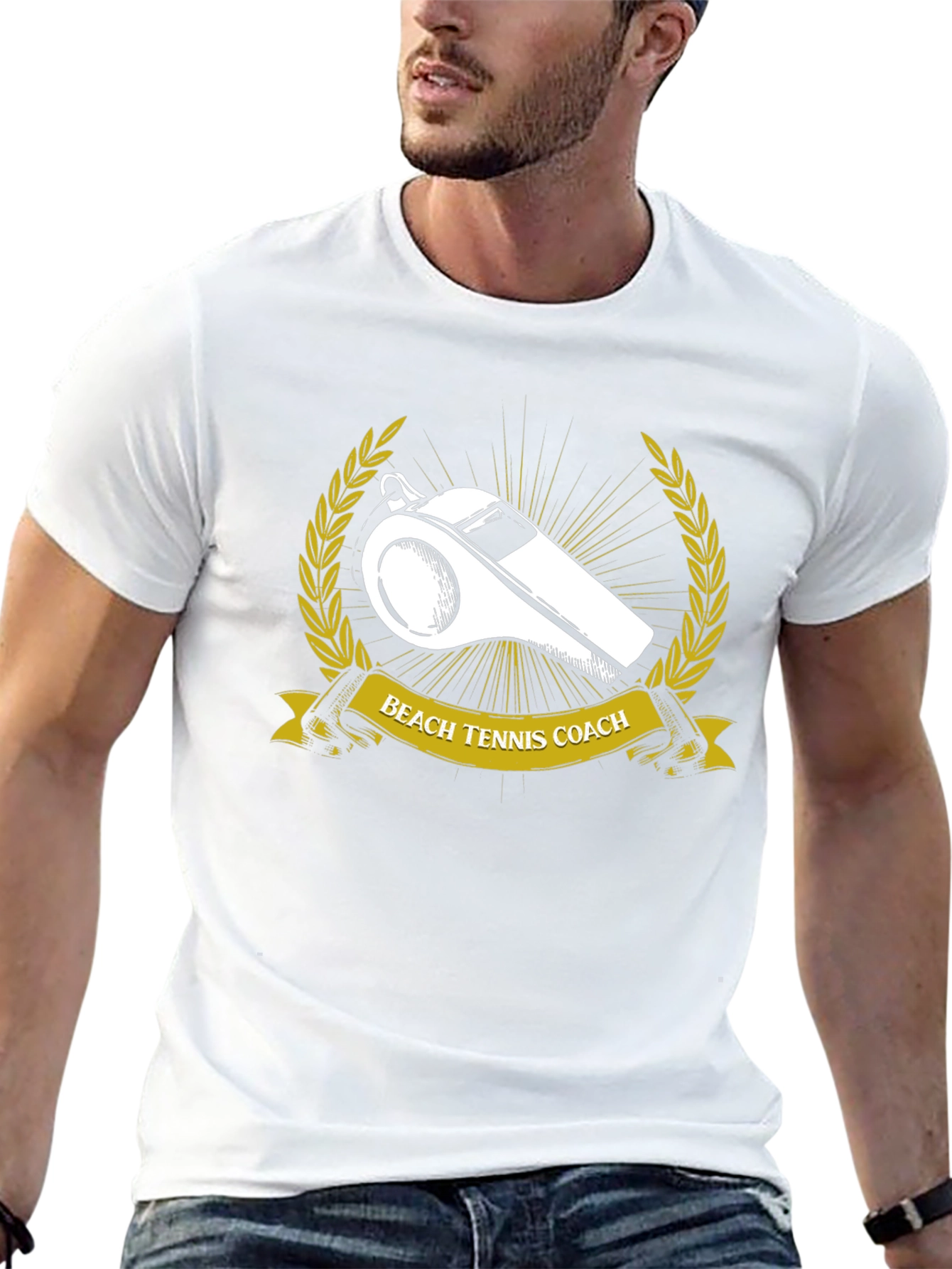 Beach Tennis Coach Whistle Graphic T-Shirt