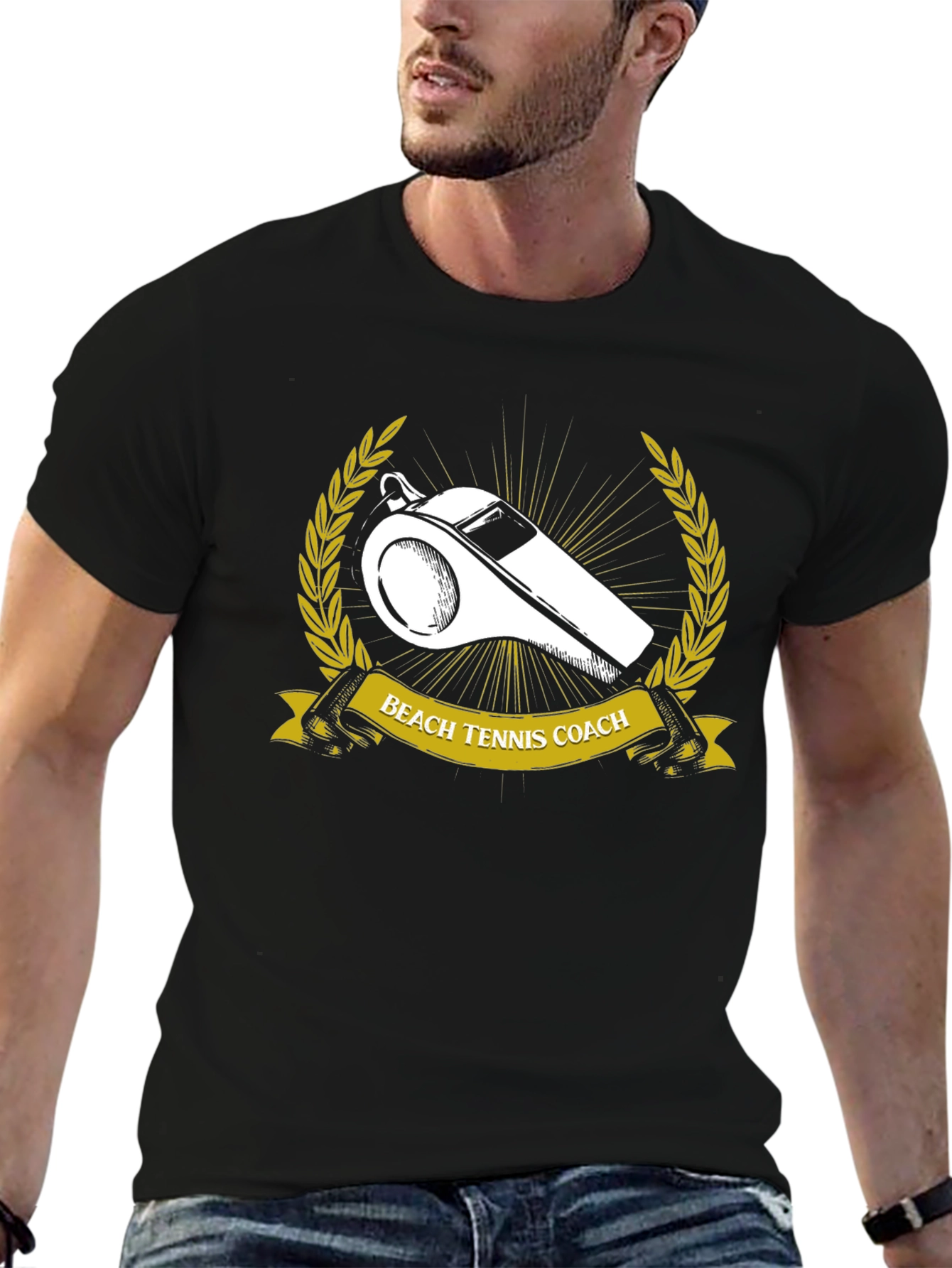 Beach Tennis Coach Whistle Graphic T-Shirt