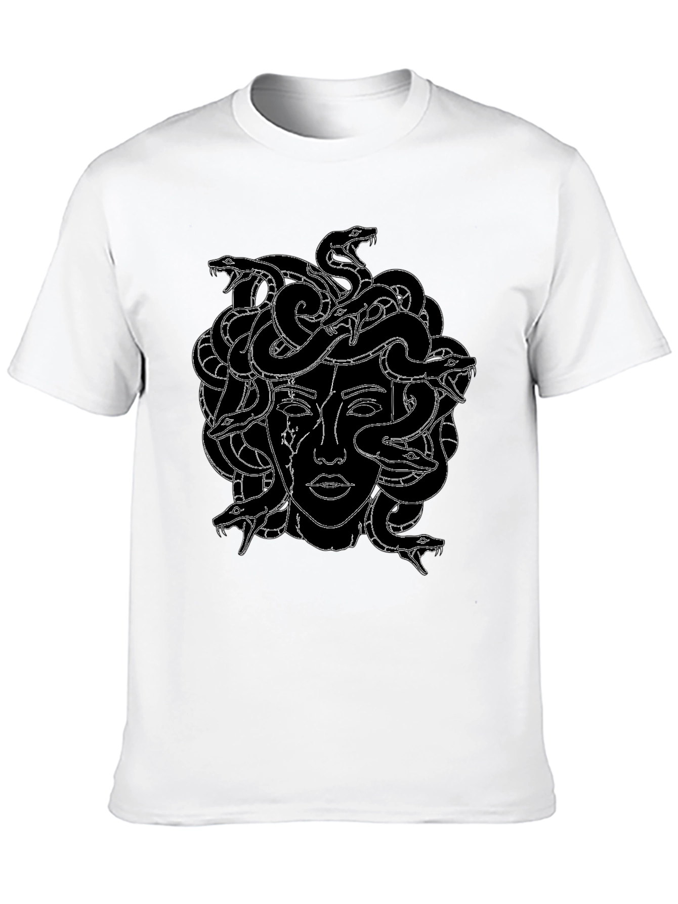 Medusa Graphic Print Black T-Shirt