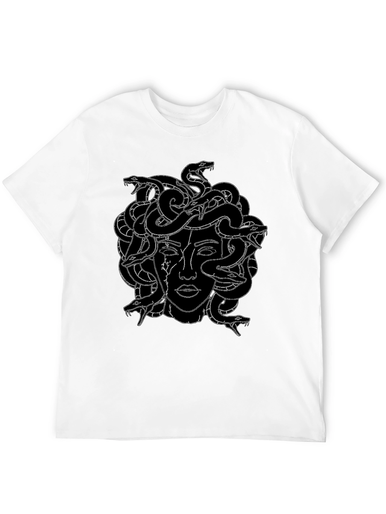 Medusa Graphic Print Black T-Shirt