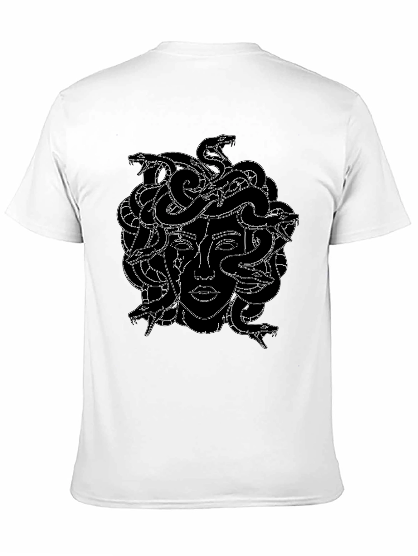 Medusa Graphic Print Black T-Shirt