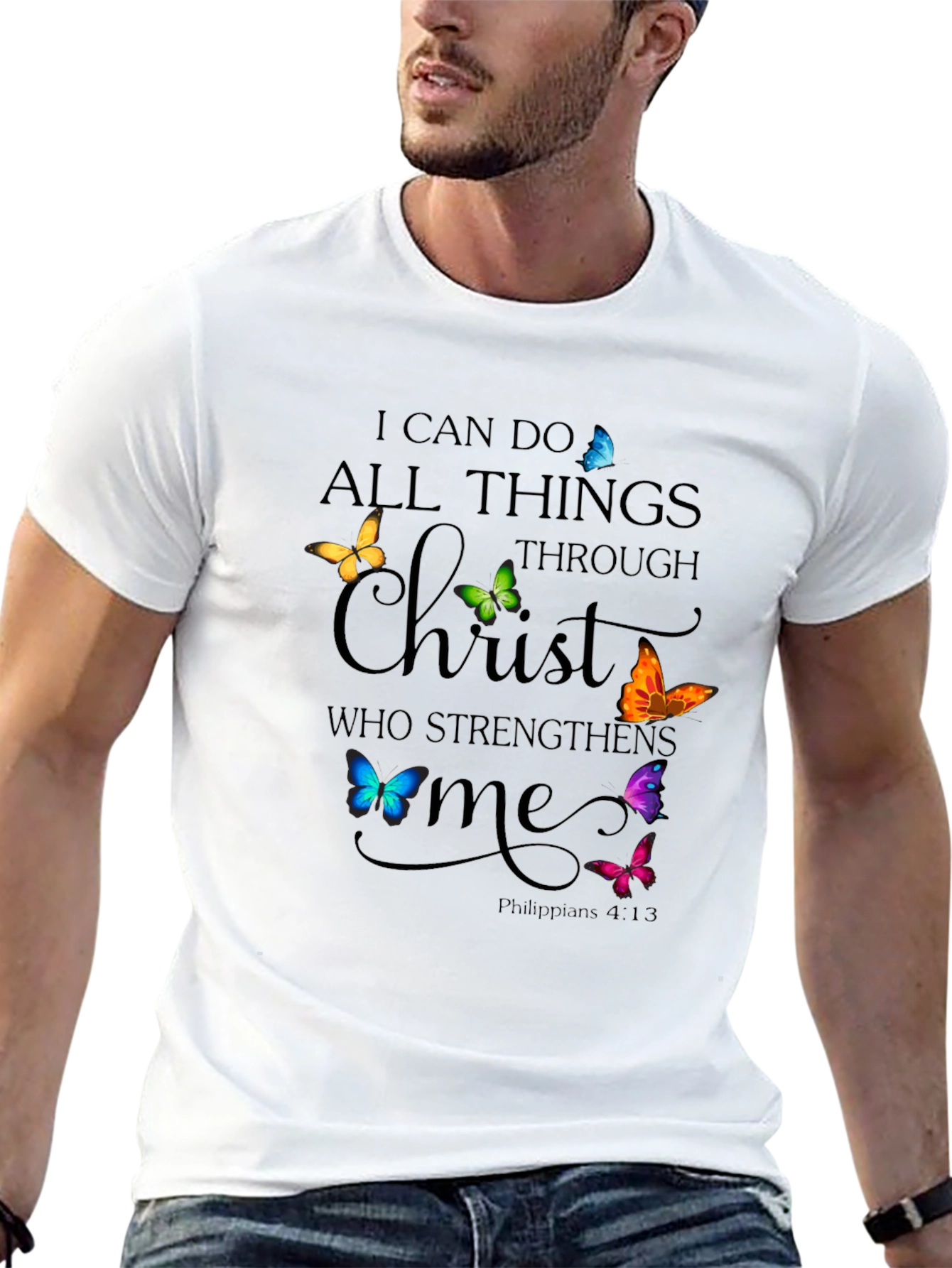 I Can Do All Things Through Christ Black T-Shirt