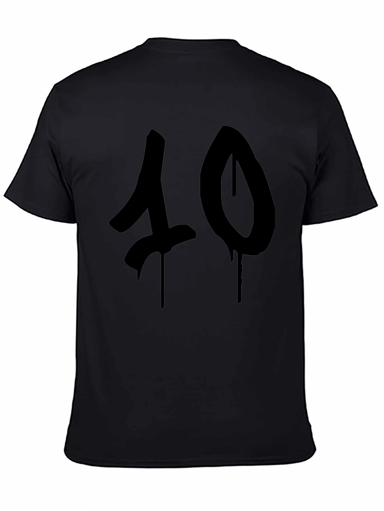 Mens Black 40 Graphic T-Shirt
