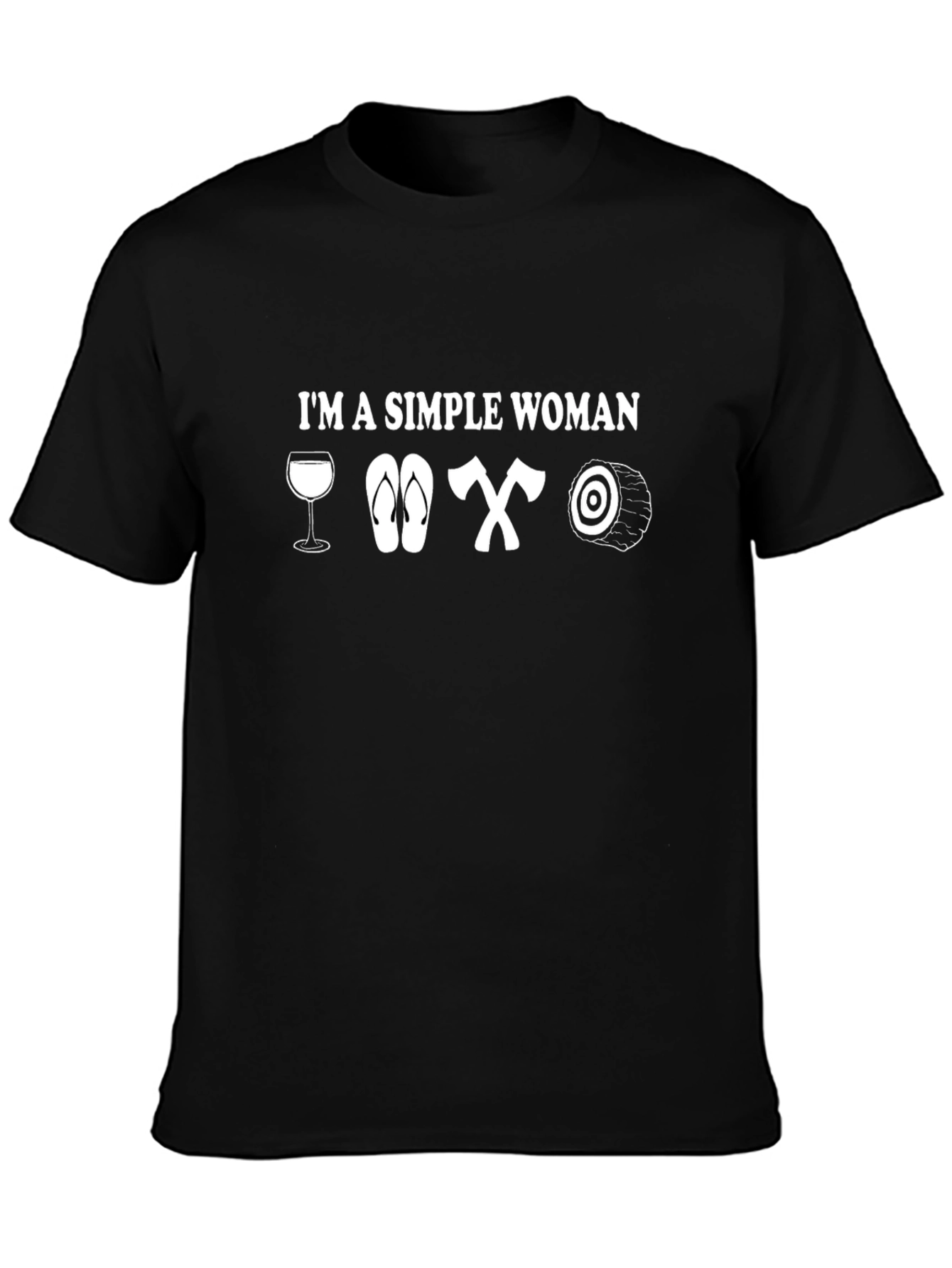 Simple Woman T-Shirt - Wine Flips Axes Target