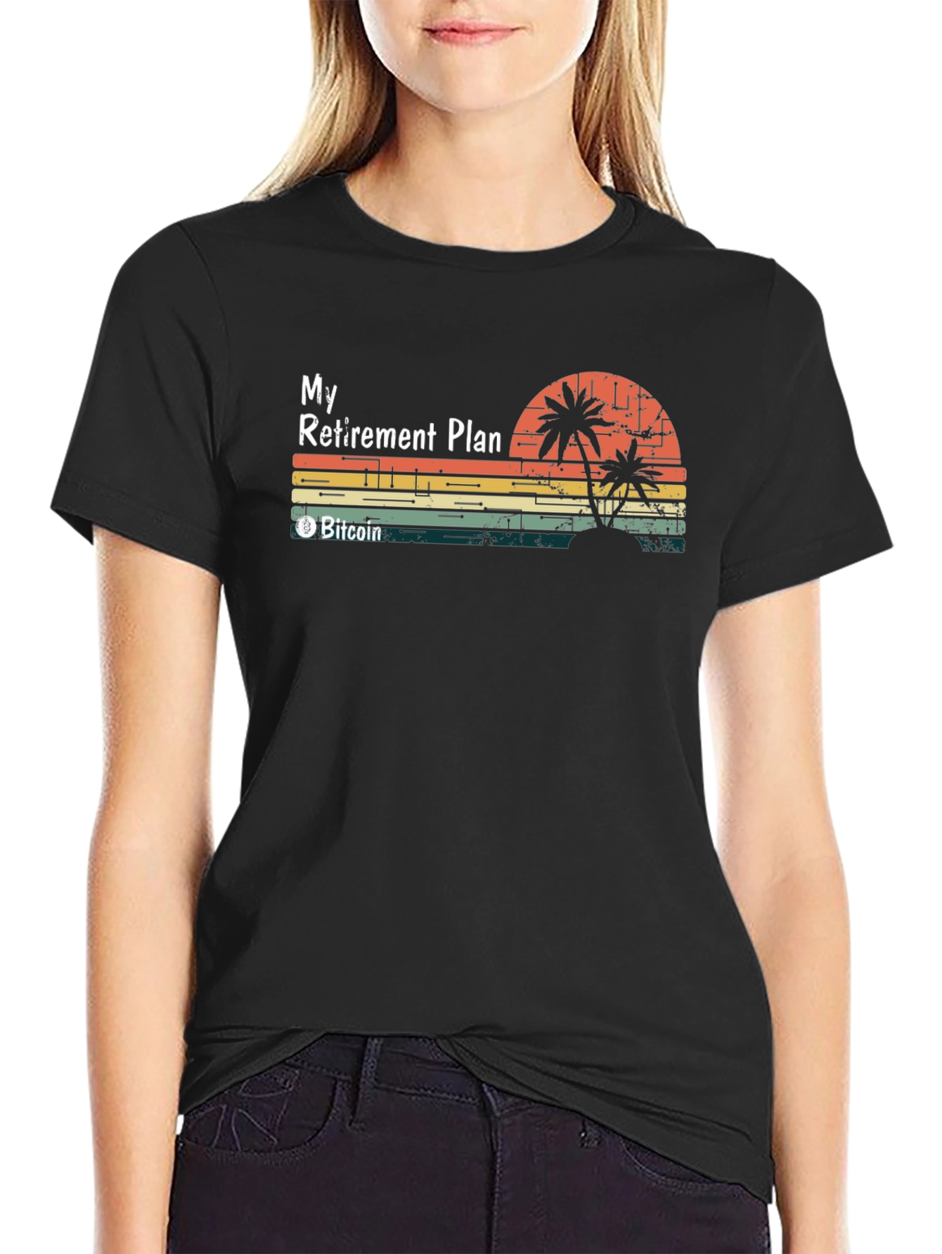 Bitcoin Retirement Plan Graphic Tee - Black