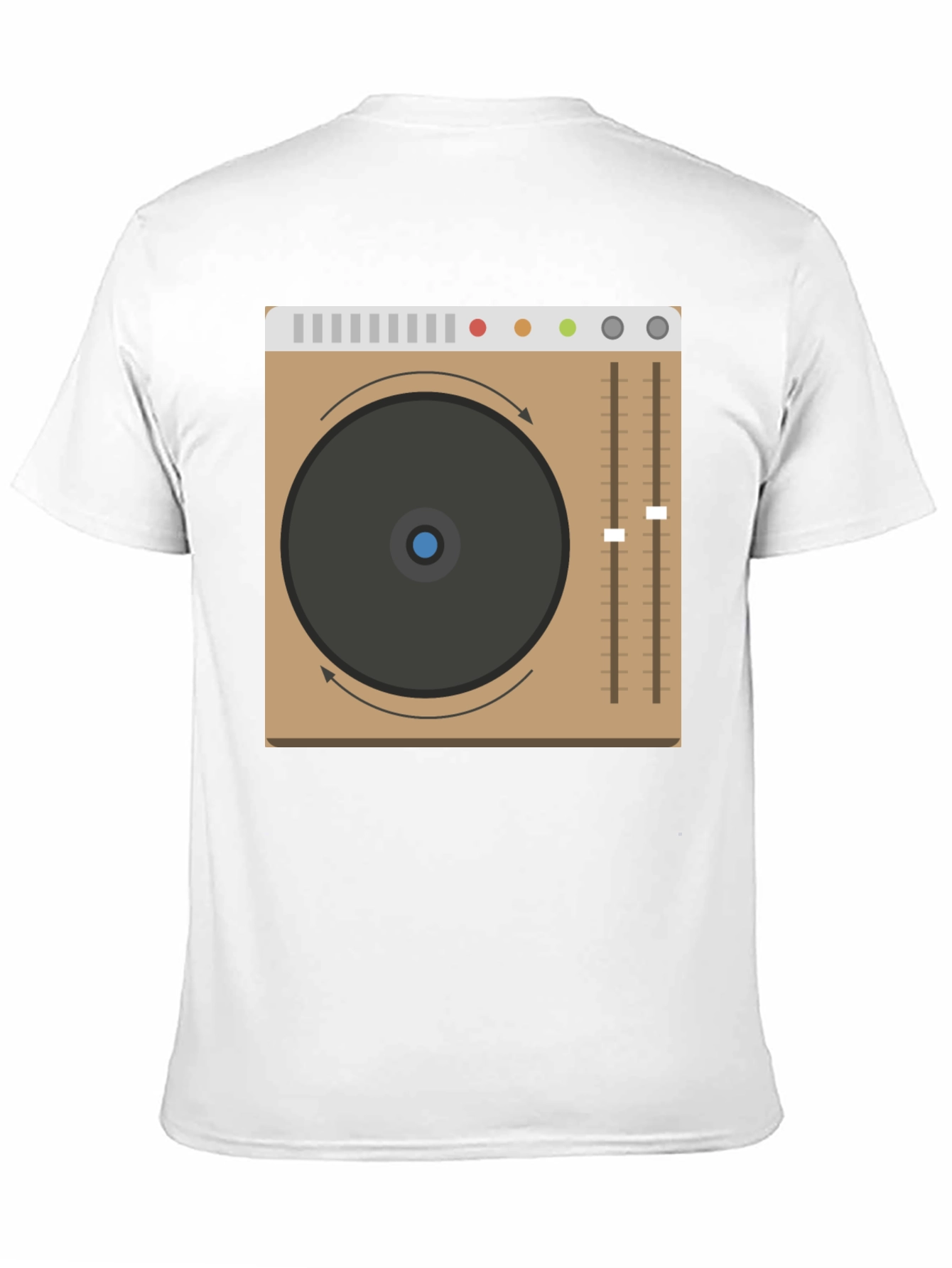 DJ Turntable Graphic Tee - Black Crew Neck