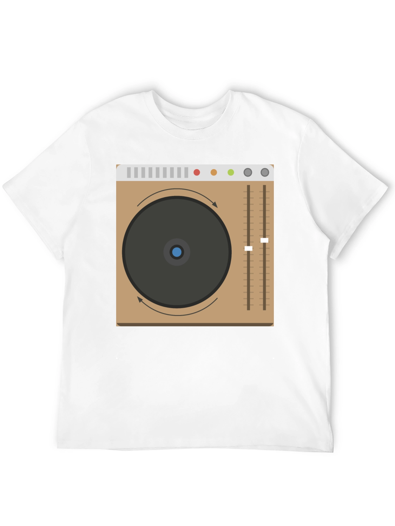 DJ Turntable Graphic Tee - Black Crew Neck