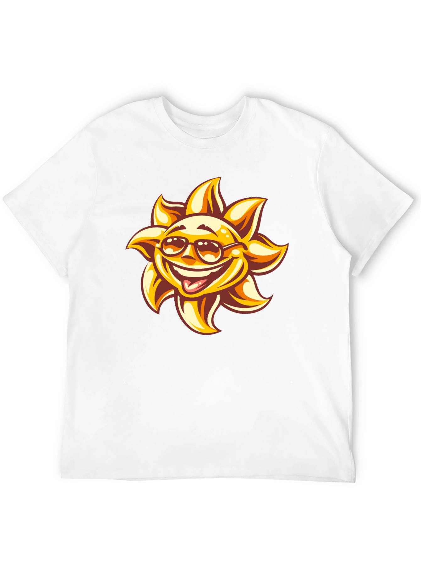 Smiling Sun Graphic Black T-Shirt
