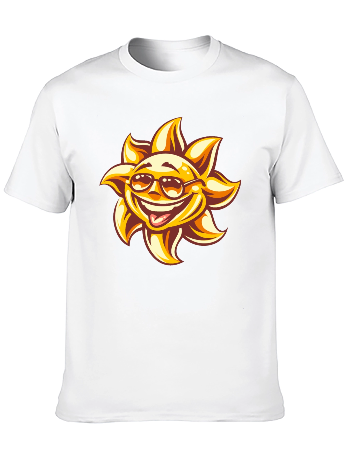 Smiling Sun Graphic Black T-Shirt