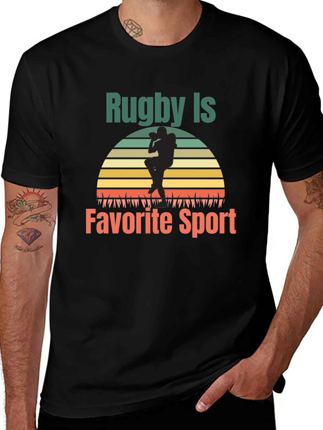 Rugby Is My Favorite Sport Graphic Tee