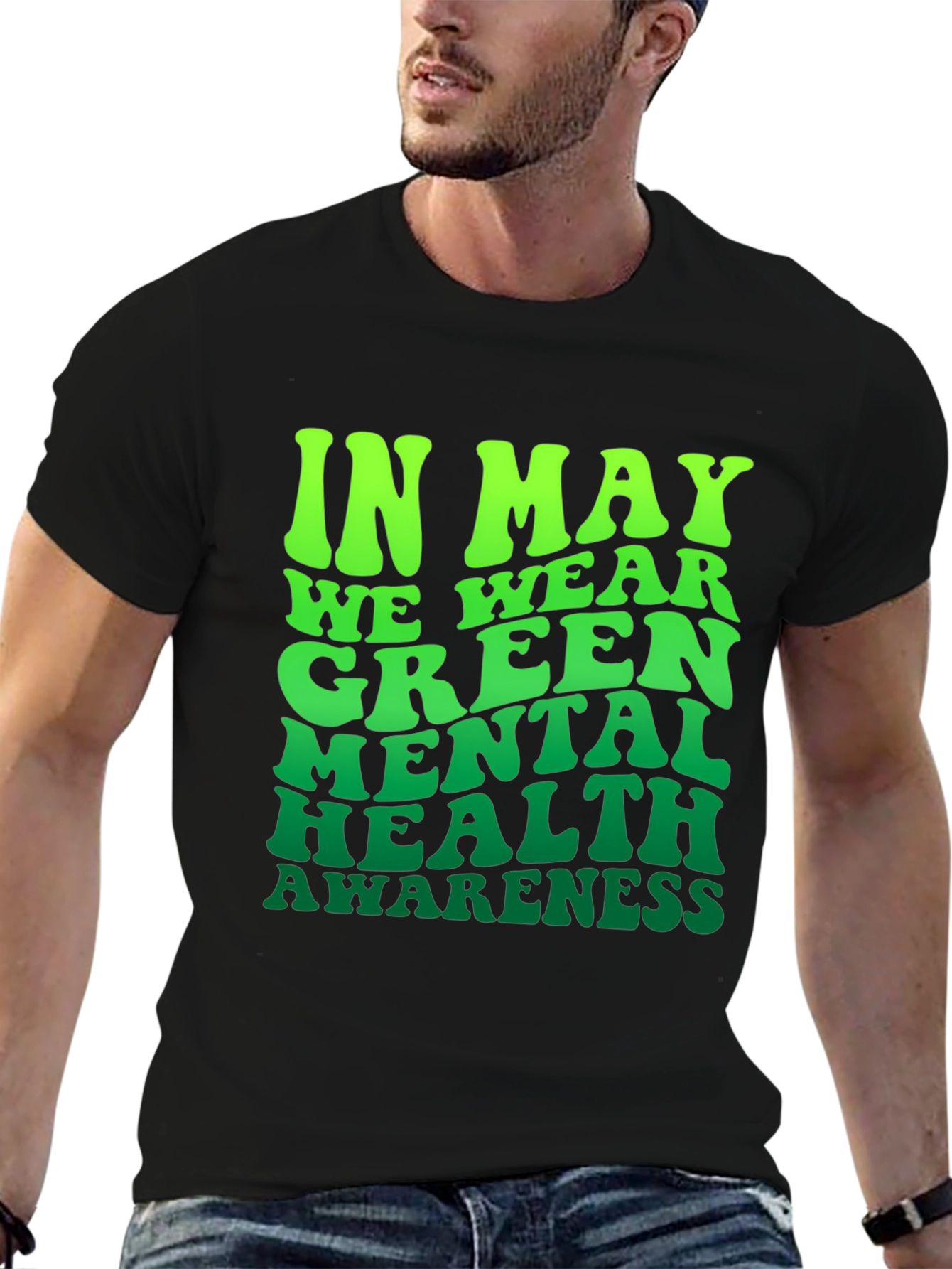 Mental Health Awareness Green Ribbon T-Shirt