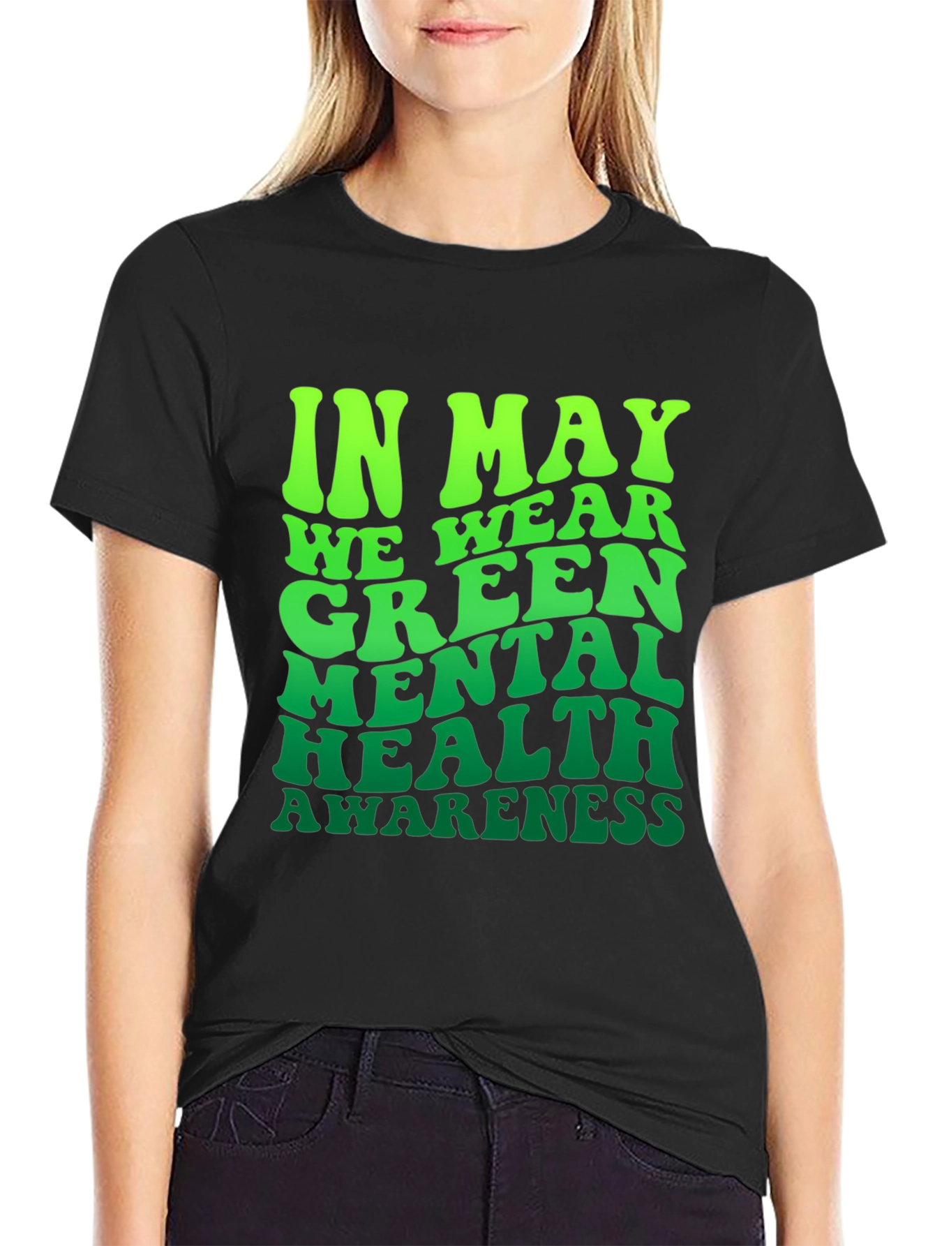 Mental Health Awareness Green Ribbon T-Shirt
