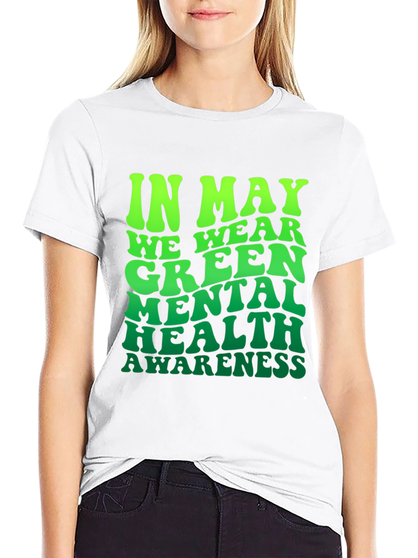 Mental Health Awareness Green Ribbon T-Shirt