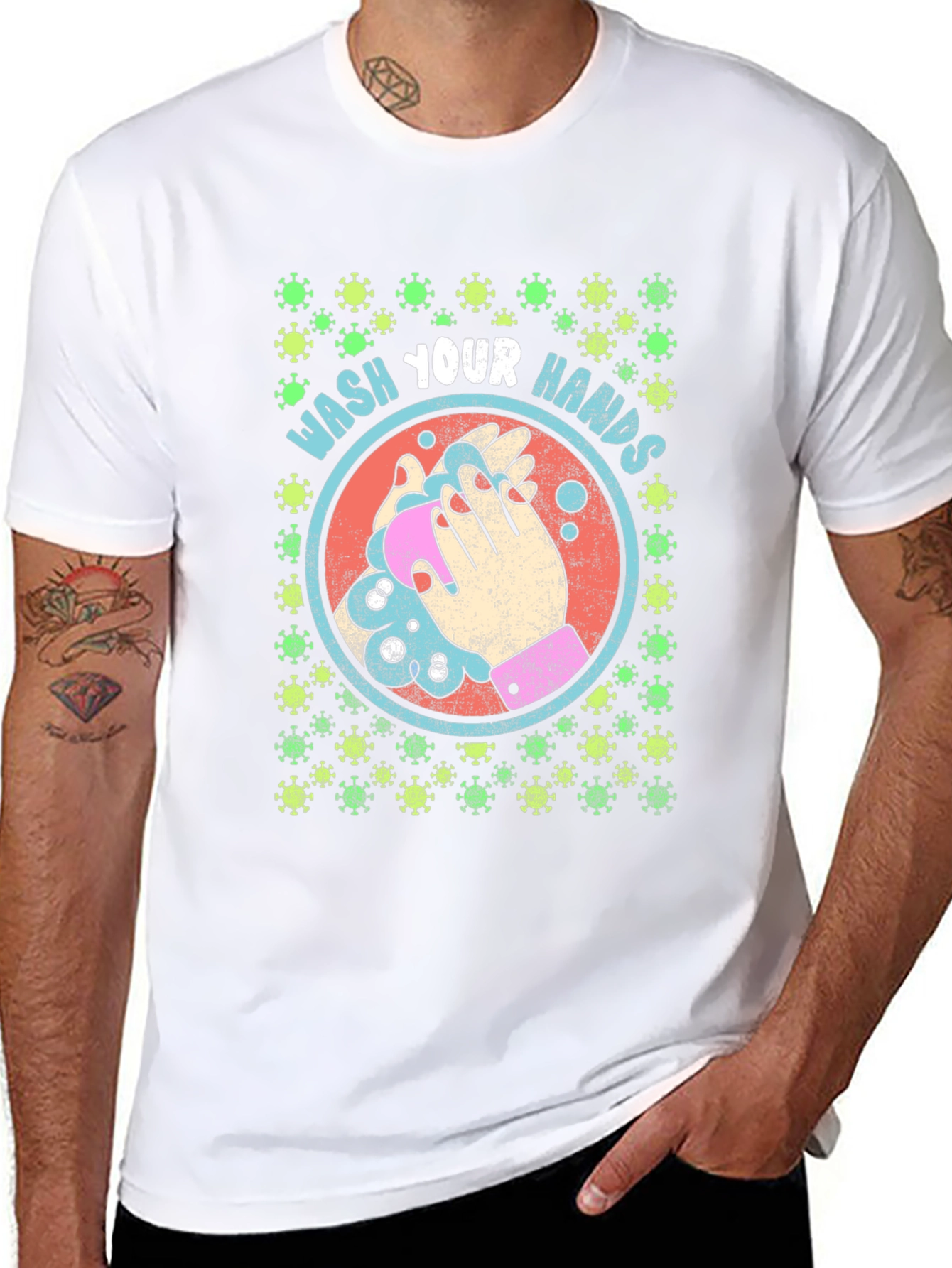 Wash Your Hands Novelty Graphic Tee