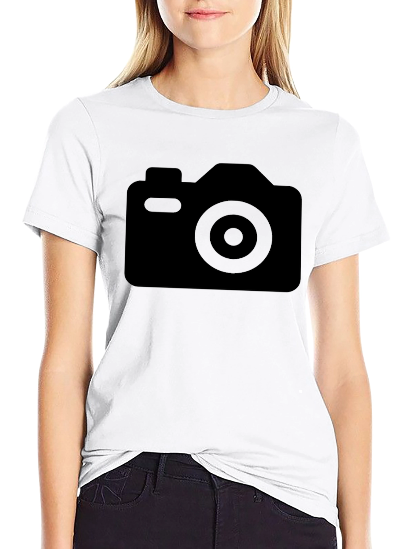 Camera Graphic Black T-Shirt - Modern Style