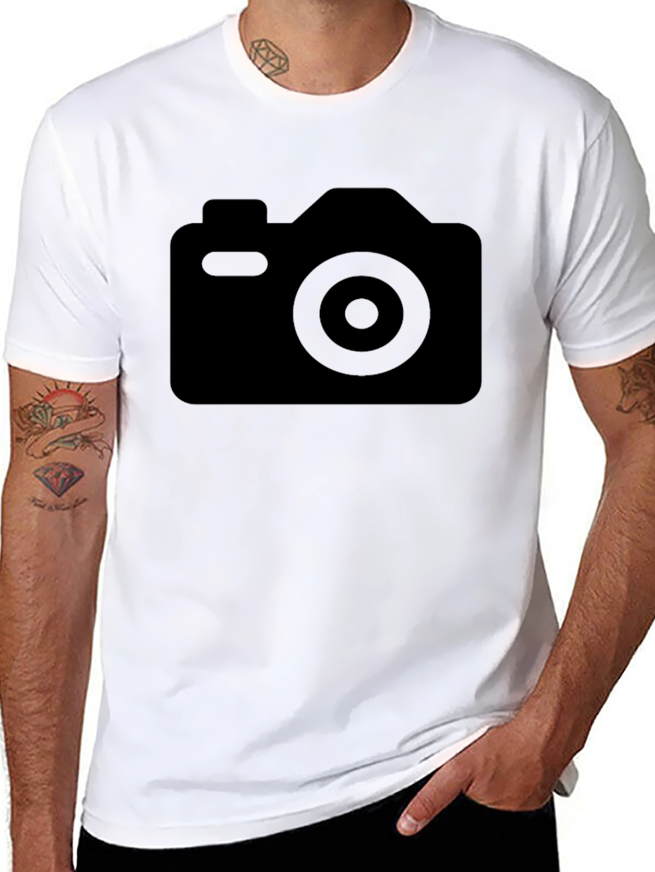 Camera Graphic Black T-Shirt - Modern Style