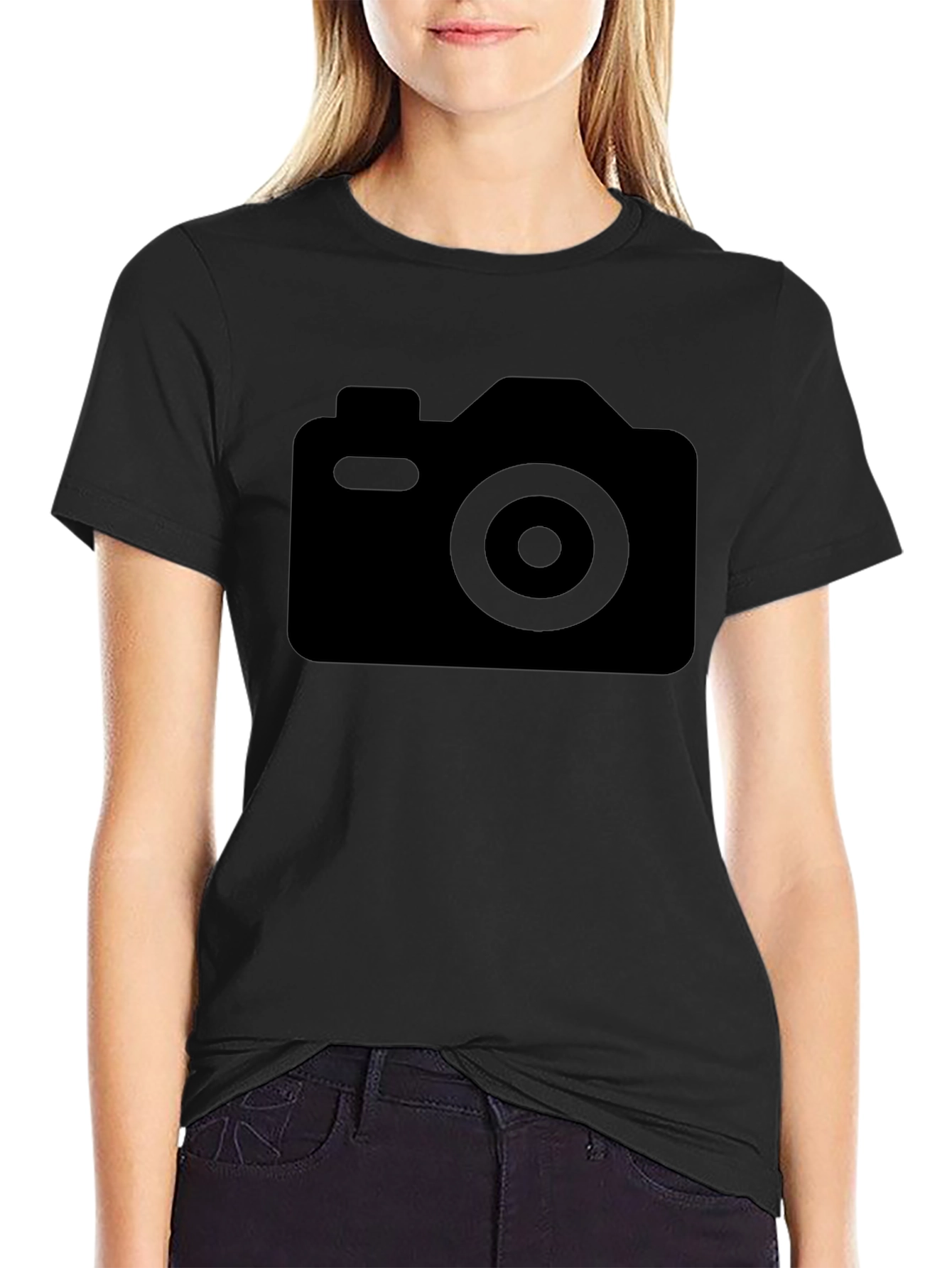 Camera Graphic Black T-Shirt - Modern Style