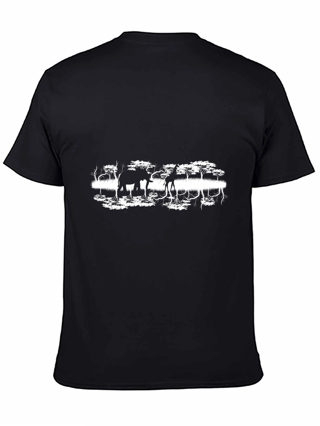 African Safari Silhouette Graphic T-Shirt