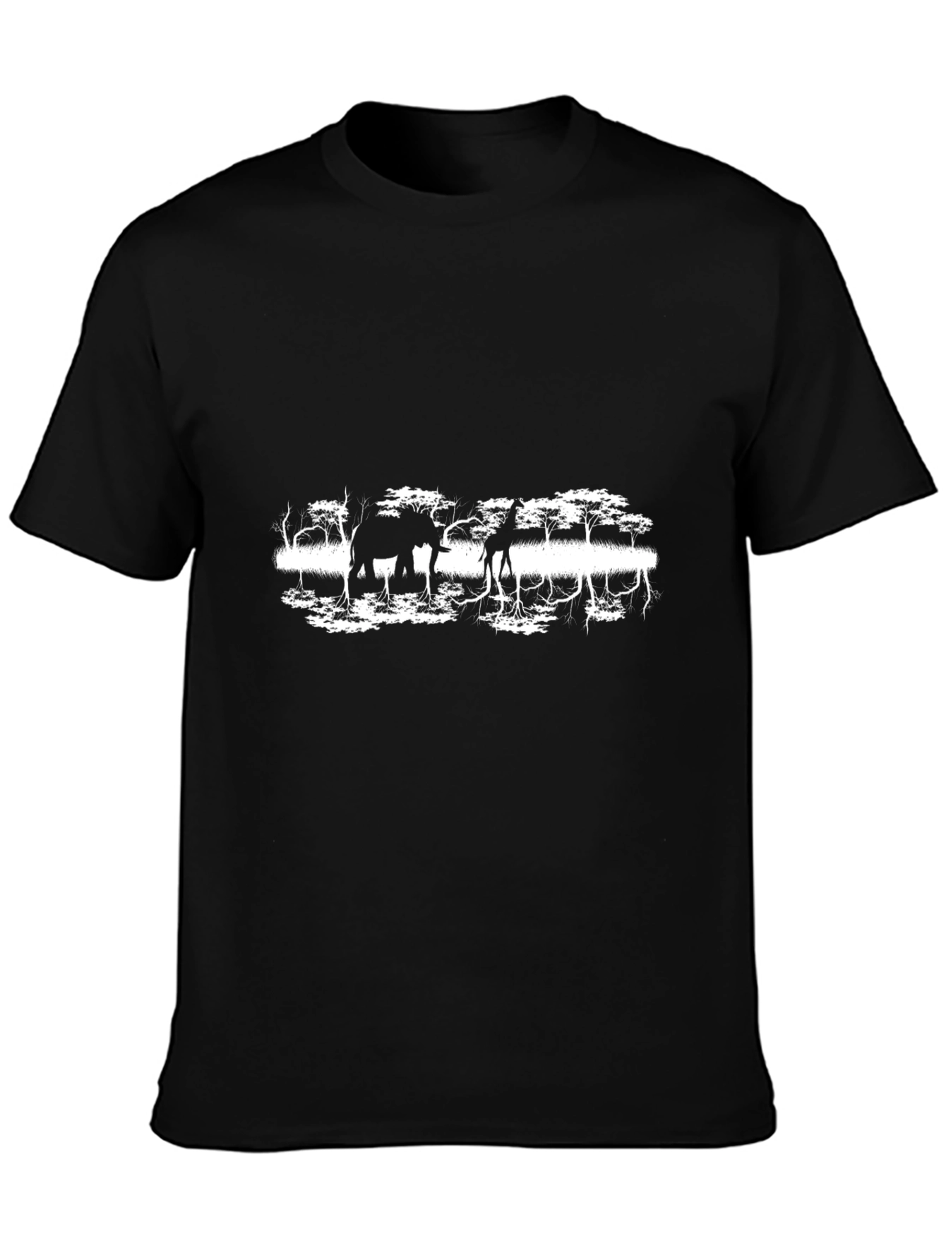African Safari Silhouette Graphic T-Shirt