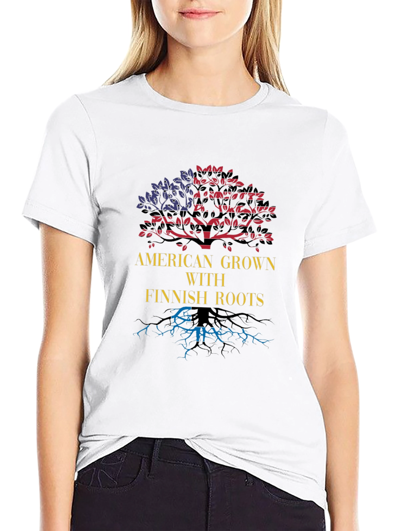American Grown Finnish Roots Tree T-Shirt