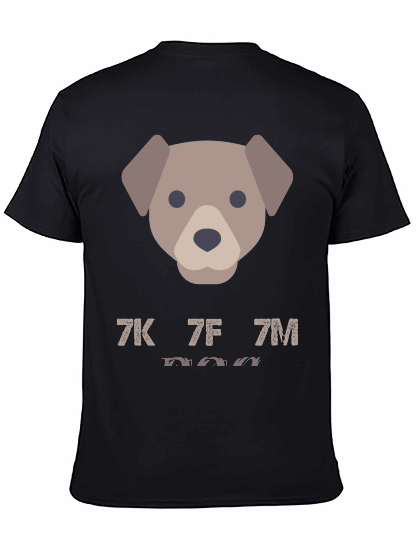 Dog Emoji Graphic Tee - Mens Casual Black T-Shirt