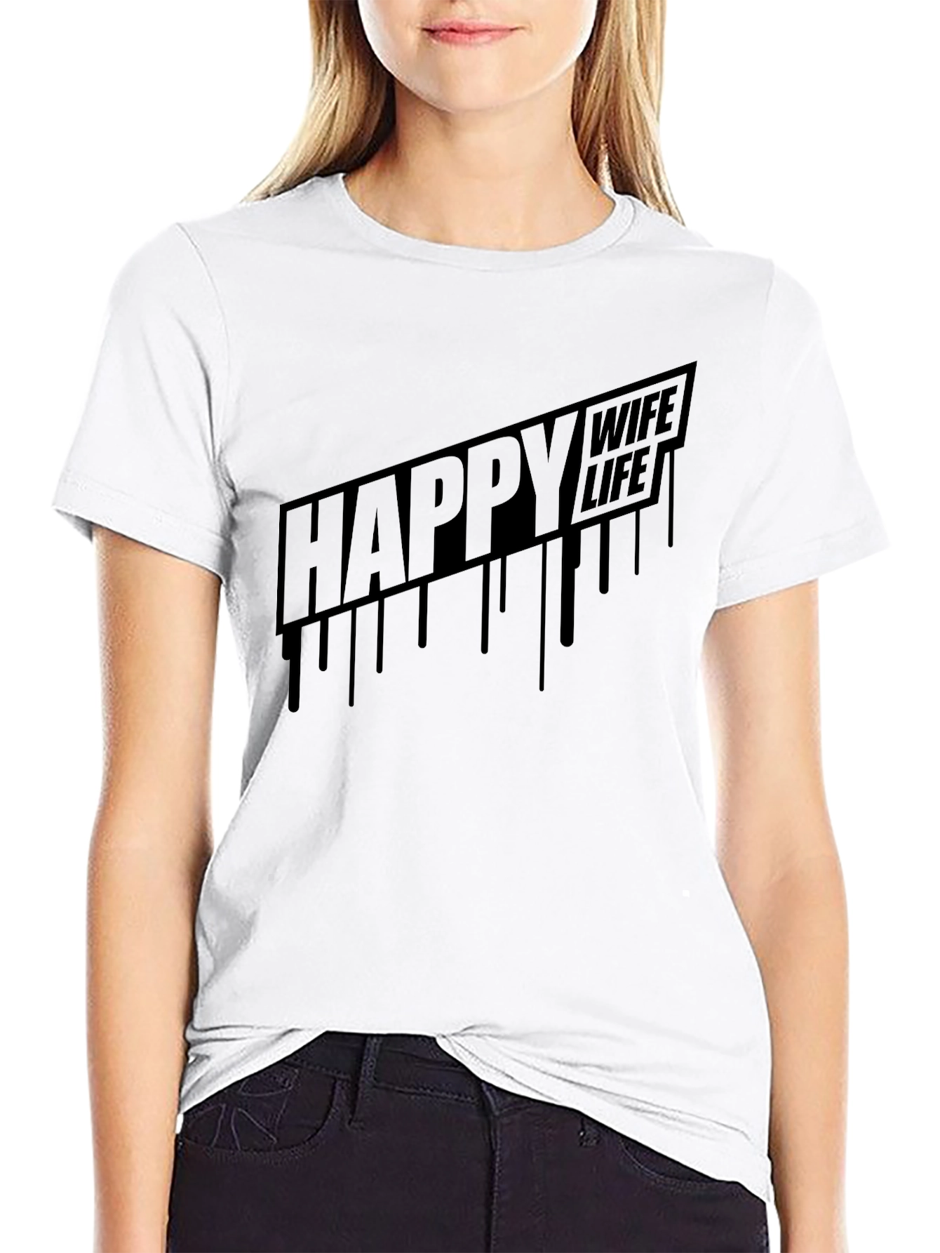 Happy Wife Happy Life Mens Graphic T-Shirt